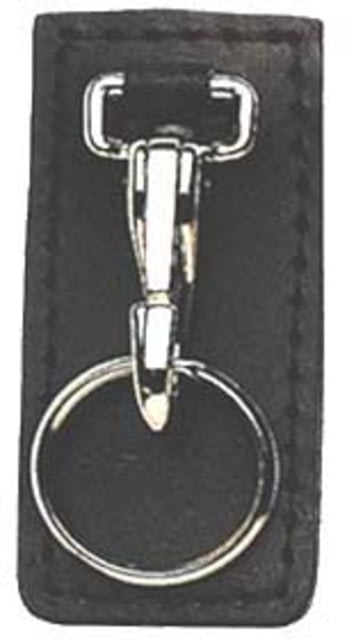 Stallion Leather Custom Belt Clip Holder With Optional Chain Black Leather With Cut Out - Stallion Leather