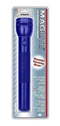MagLite Standard 3 Cell D LED Flashlight Blue Blister Pack - Maglite