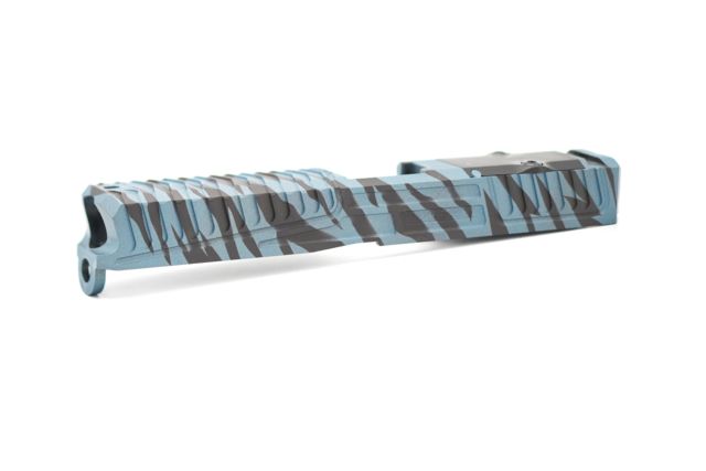 Statement Defense Overbite Slide Trijicon RMR Optic Cut Glock 17 Gen3 Blue/Black Tiger Stripe - Statement Defense