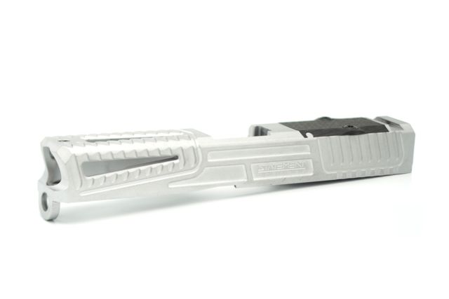 Statement Defense Overbite Slide Trijicon RMR Optic Cut Glock 19 Gen3 Silver - Statement Defense