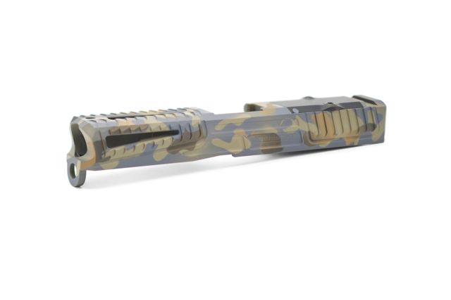 Statement Defense Overbite Slide Trijicon RMR Optic Cut Glock 19 Gen3 Blue/Green Camo - Statement Defense