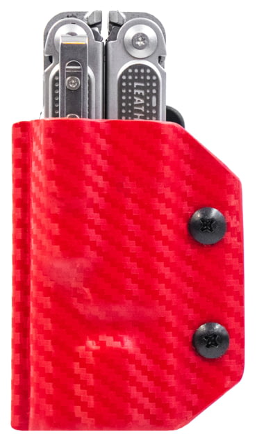 Clip & Carry Kydex Sheath for the Leatherman Free P4 Carbon Fiber Red - Clip & Carry
