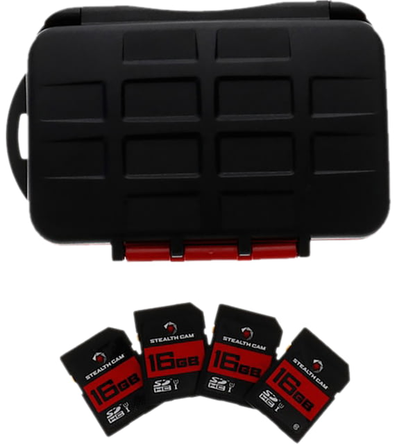 Stealth Cam STC-MCSC-16GB4PK 16GB SD 4Pk W/Storage Case STC-MCSC-16GB4PK