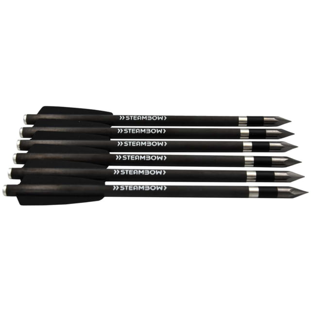 Steambow AR-Series - Carbon Heavy Bodkin Arrows Set of 6 pcs Black - Steambow
