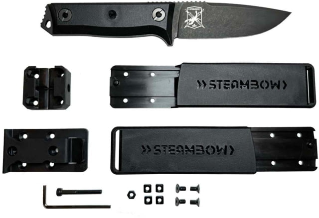 Steambow K1 Knife Dark Stonewashed Finish Black - Steambow