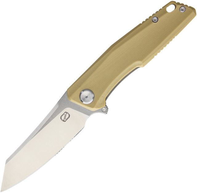 Stedemon ZKC C02 Linerlock Desert Folding Knife3.75inStainless SteelStandard EdgeTantoSatinTanG10 Handle ZKC C02T02 - Stedemon