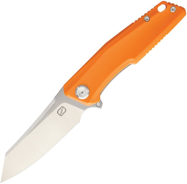 Stedemon ZKC C02 Linerlock Orange Folding Knife3.75inStainless SteelStandard EdgeTantoSatinOrangeG10 Handle ZKC C02T03 - Stedemon