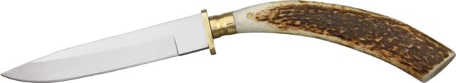 Steel Stag Stag Hunter Fixed Knife 4 5/8in SS Blade One-piece curved design stag handle - Steel Stag