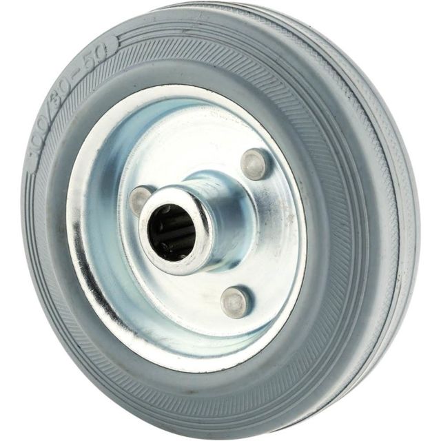Steelex 4in Gray Rubber Tire with Roller Bearing Hub