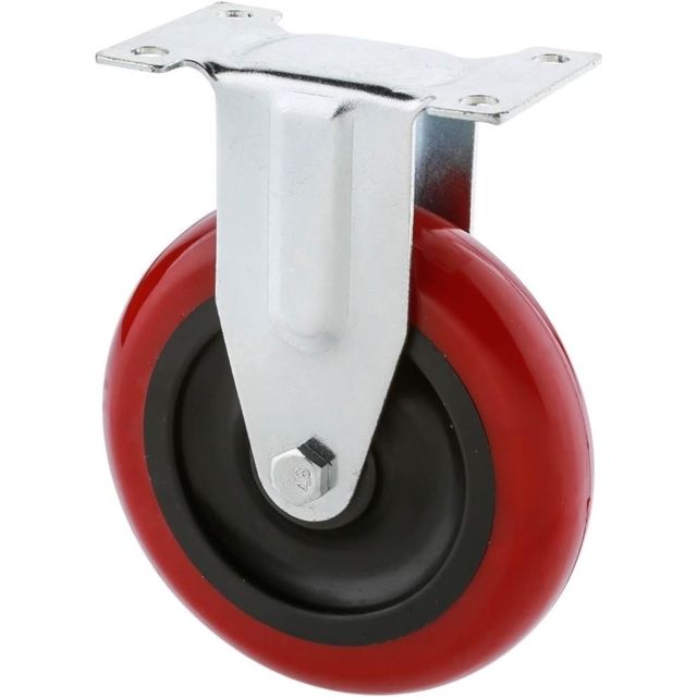 Steelex 5in Polyurethane Fixed Caster Plate Mount