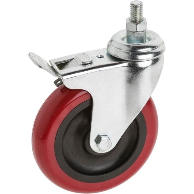 Steelex 5in Polyurethane Swivel Caster Threaded Mount with Double Lock