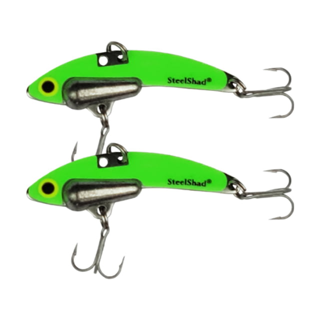 SteelShad Mini 2 Pack 1/4 Oz Glow Green