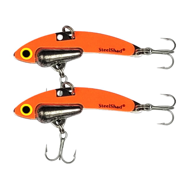 SteelShad Mini 2 Pack 1/4 Oz Glow Orange