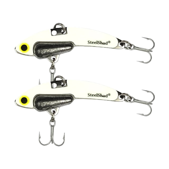 SteelShad Mini 2 Pack 1/4 Oz Glow White