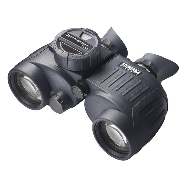 USED Steiner Commander w/Compass 7x50mm Porro Prism Binocular NBR Long Life Rubber Armoring Navy Blue - Steiner Optics