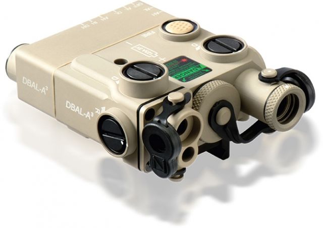 Refurbished Steiner Laser Devices Civilian Dual Beam Aiming Laser DBAL-A3 CIVILIAN LEGAL Class IIIa IR - Class I Green Laser .7mW Desert Sand