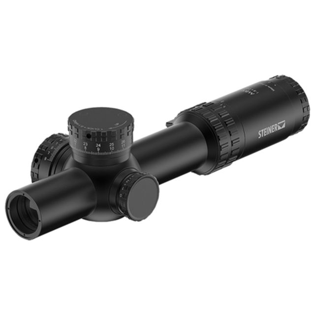Refurbished Steiner M8Xi 1-8x24 mm Rifle Scope 34 mm Tube Second Focal Plane Black Matte Red DMR8I Reticle Mil Rad Adjustment - Steiner Optics