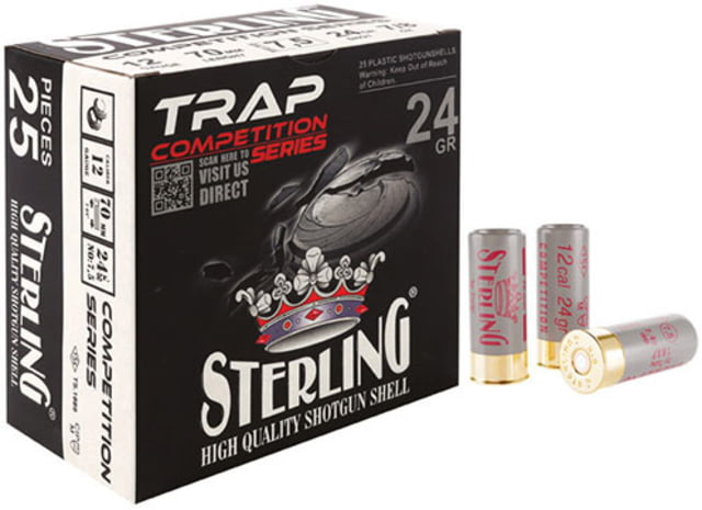 rling Competition Series TRAP 12 Gauge 7/8 Oz 2 3/4 In Number 8 Shotgun 25 Round Ammo