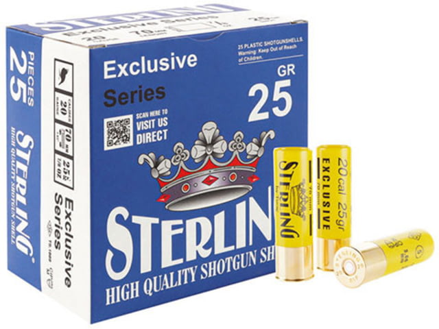 rling Exclusive Series 20 Gauge 25 Grain 2 3/4 In Number 8 Shotgun 25 Round Ammo