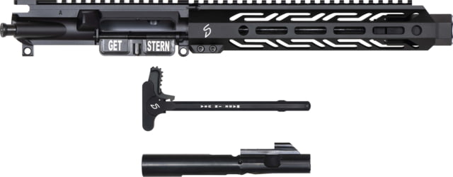 Stern Defense AR-15 10in Upper Receiver 8.5in 9mm Barrel MLOK Rail SD BU9 Bolt SD CH1 Charging Handle SD HBC Blast Can Black 015-SD10INCHMOD5-KK - Stern Defense