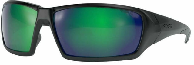 STNGR Ridge Ballistic Sunglasses Matte Black/Green Mirror Large