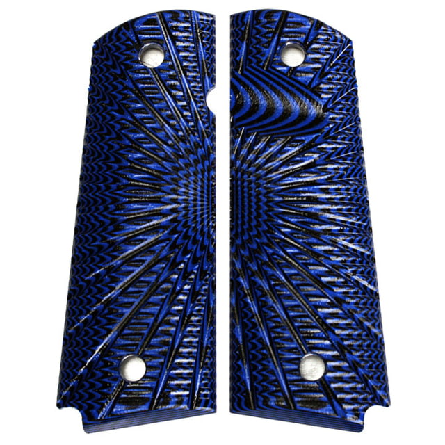 Stoner CNC Aggressive Starburst G10 Gun Grips fit  Full Size Blue Black  Full Size-Slim-188 Magwell - Stoner Cnc