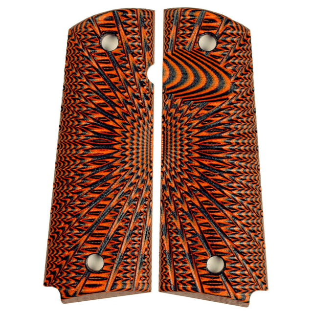 Stoner CNC Aggressive Starburst G10 Gun Grips fit Sig GSG Orange Black SIG GSG-Standard - Stoner Cnc