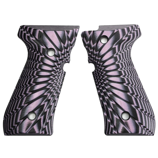 Stoner CNC Beretta Vertec and M9A3 Starburst G10 Gun Grips Fits Vertec and M9A3 Series Lavender Black - Stoner Cnc