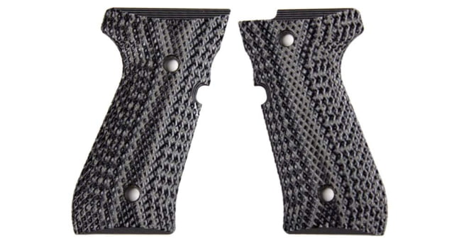 Stoner CNC Beretta Vertec and M9A3 Super Aggressive G10 Gun Grips Fits Vertec and M9A3 Series Grey Black - Stoner Cnc