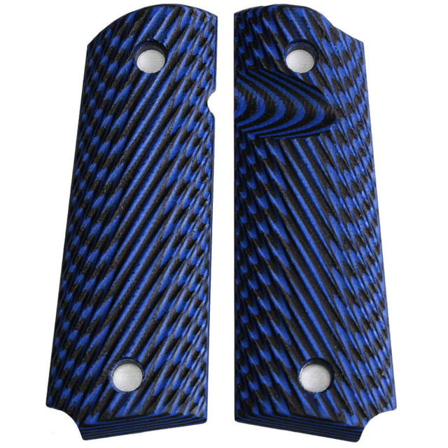 Stoner CNC Browning 1911-22 Cross Hatch G10 Gun Grips fit 1911-22 and .380 Auto 85percent Frame Blue Black - Stoner CNC