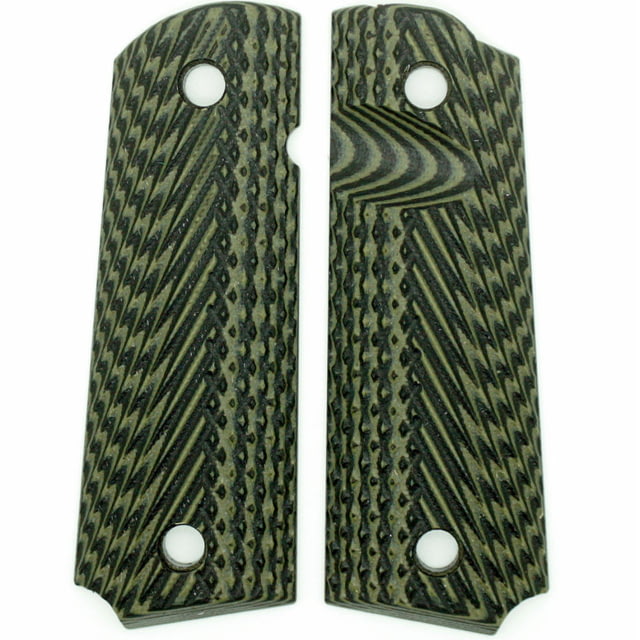 Stoner CNC Browning 1911-22 Double Taps G10 Gun Grips fit 1911-22 and .380 Auto 85percent Frame OD Green Black - Stoner CNC
