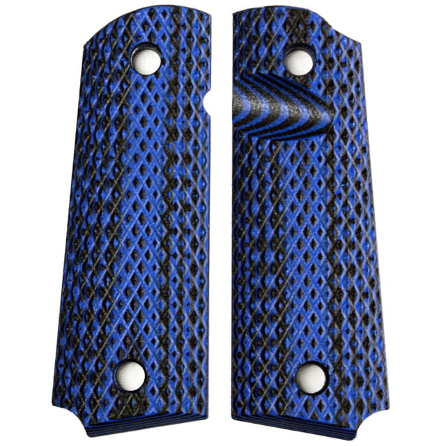 Stoner CNC Browning 1911-22 Super Aggressive G10 Gun Grips fit 1911-22 and .380 Auto 85percent Frame Blue Black - Stoner CNC