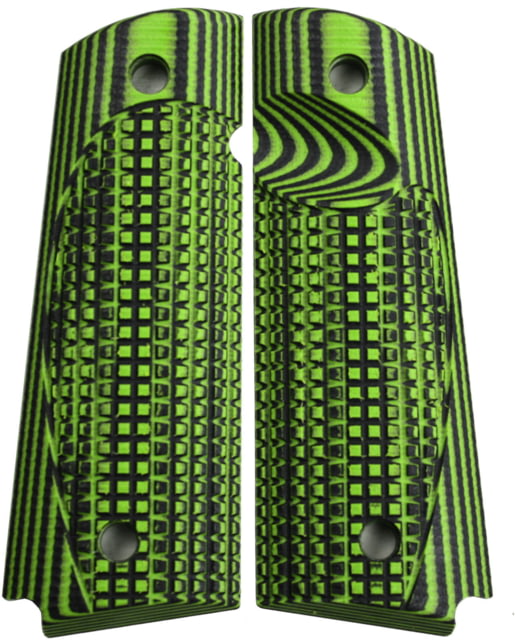 Stoner CNC Conceal Carry G10 Gun Grips fit  Compact and Springfield EMP Neon Green Black  Compact-Slim-Magwell - Stoner Cnc