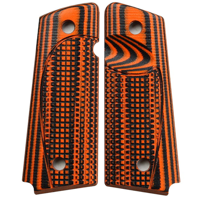 Stoner CNC Conceal Carry G10 Gun Grips fit  Full Size Orange Black  Full Size-Magwell - Stoner Cnc