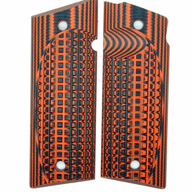 Stoner CNC Coonan .357 1911 Conceal Carry G10 Gun Grips Fits Model B and C .357 Automatic Magnum Orange Black - Stoner CNC