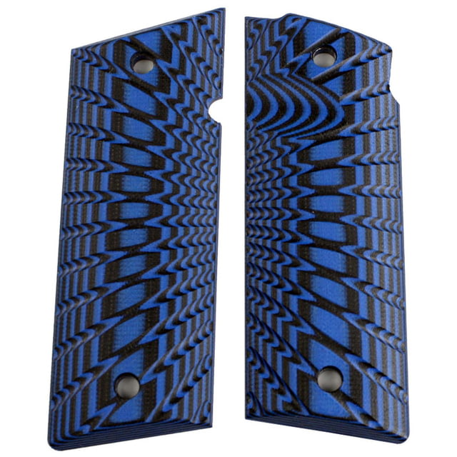 Stoner CNC Coonan .357 1911 Starburst G10 Gun Grips Fits Model B and C .357 Automatic Magnum Blue Black - Stoner CNC