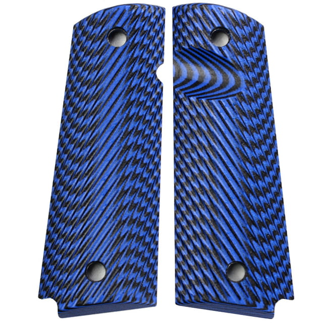 Stoner CNC Cross Hatch G10 Gun Grips fit  Full Size Blue Black  Full Size-Slim-Magwell - Stoner Cnc