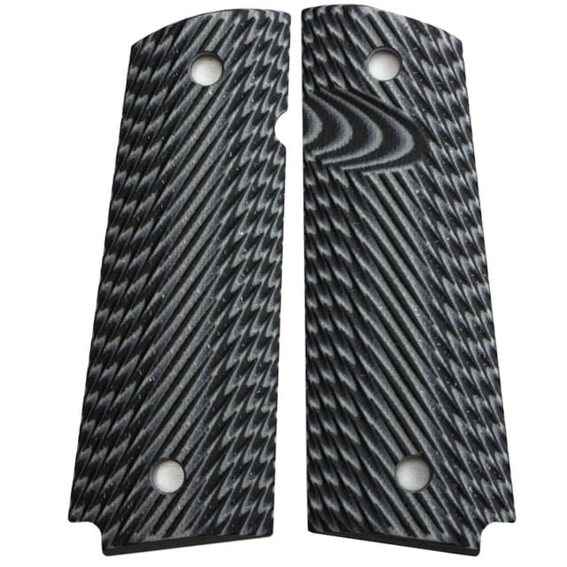 Stoner CNC Cross Hatch G10 Gun Grips fit  Full Size Grey Black  Full Size-Slim-Magwell - Stoner Cnc