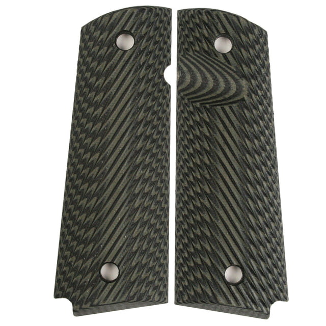 Stoner CNC Cross Hatch G10 Gun Grips fit  Full Size OD Green Black  Full Size-Bobtail - Stoner Cnc