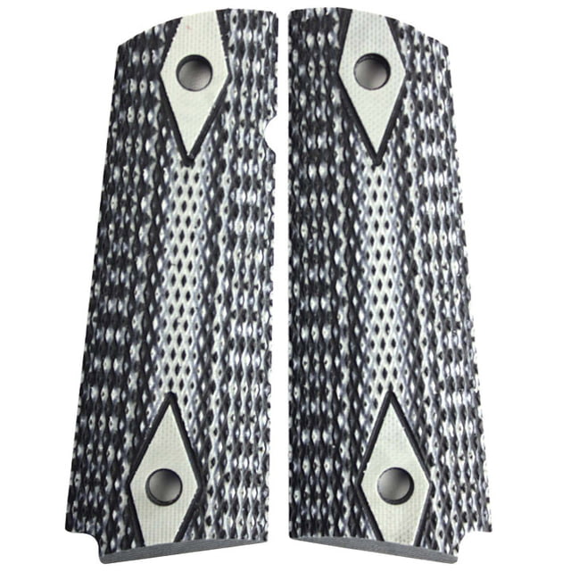 Stoner CNC Double Diamond G10 Gun Grips fit  Full Size Grey Black  Full Size-Standard - Stoner Cnc
