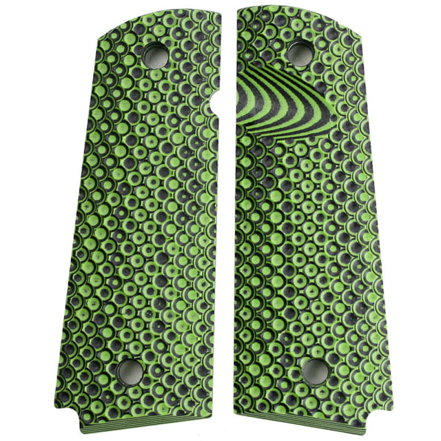 Stoner CNC Golf Ball G10 Gun Grips fit Taurus PT1911 Neon Green Black PT1911-Magwell - Stoner Cnc