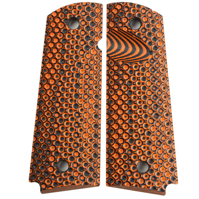 Stoner CNC Golf Ball G10 Gun Grips fit  Full Size Orange Black  Full Size-Slim-Standard - Stoner CNC
