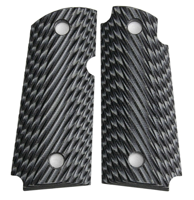 Stoner CNC Kimber Micro Carry .380 ACP Cross Hatch G10 Gun Grips Grey Black Non Ambi STO-KM .380-CH-NO-GRB - Stoner Cnc