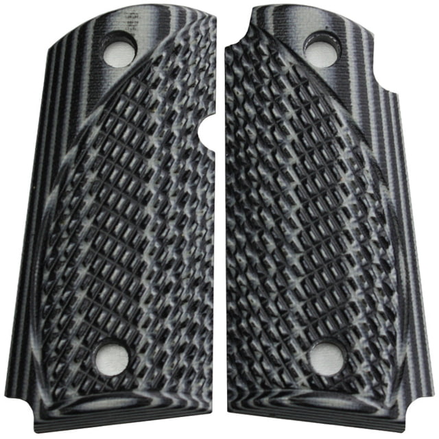 Stoner CNC Kimber Micro 9 9mm Spartan G10 Gun Grips Grey Black Ambi - Stoner Cnc