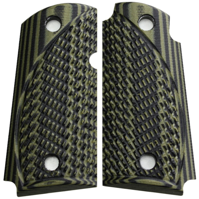 Stoner CNC Kimber Micro 9 9mm Spartan G10 Gun Grips OD Green Black Non Ambi - Stoner Cnc