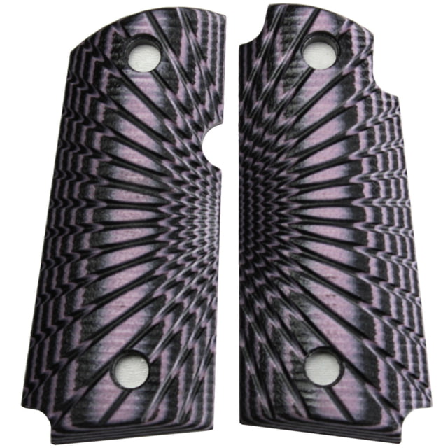 Stoner CNC Kimber Micro 9 9mm Starburst G10 Gun Grips Lavender Black Non Ambi - Stoner Cnc