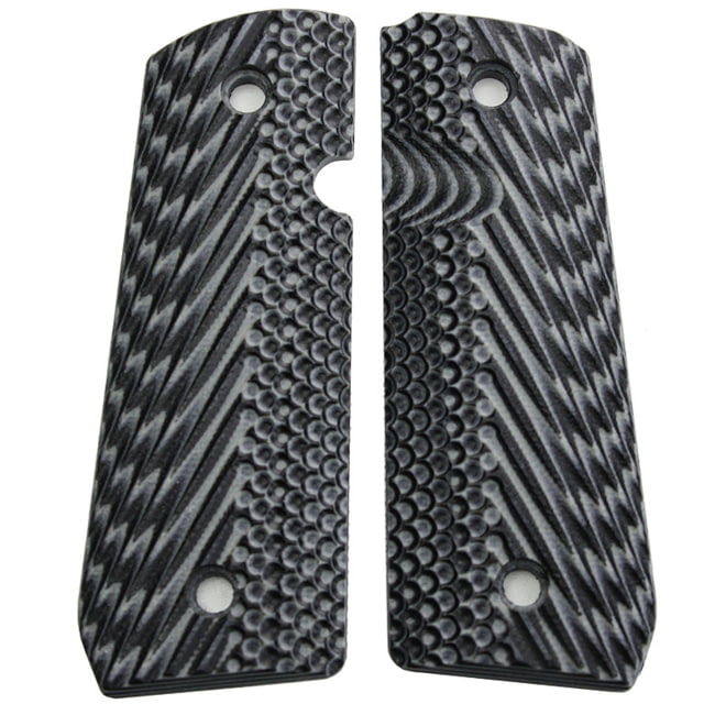 Stoner CNC Rock Island Armory Baby Rock M1911 .380 ACP 1911 Slash and Burn G10 Gun Grips Grey Black - Stoner CNC