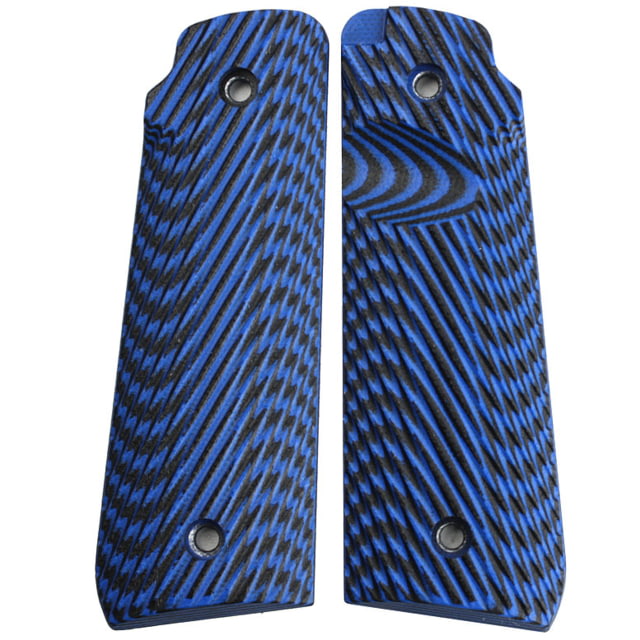 Stoner CNC Ruger Mark IV  Lite G10 Gun Grips Cross Hatch Design Fits Ruger 22 45 Lite Generation 4 Rimfire Blue Black - Stoner Cnc