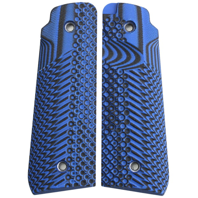 Stoner CNC Ruger Mark IV  Lite G10 Gun Grips Slash and Burn Design Fits Ruger 22 45 Lite Generation 4 Rimfire Blue Black - Stoner CNC