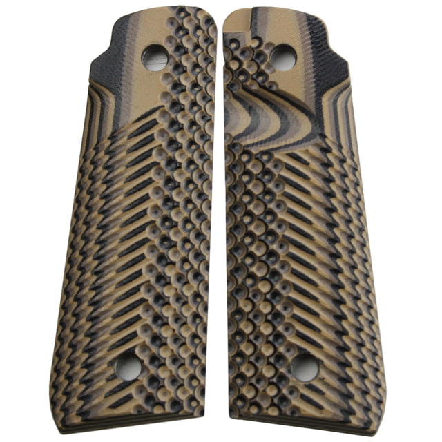 Stoner CNC Ruger Mark IV  Lite G10 Gun Grips Slash and Burn Design Fits Ruger 22 45 Lite Generation 4 Rimfire Earth Camo - Stoner CNC